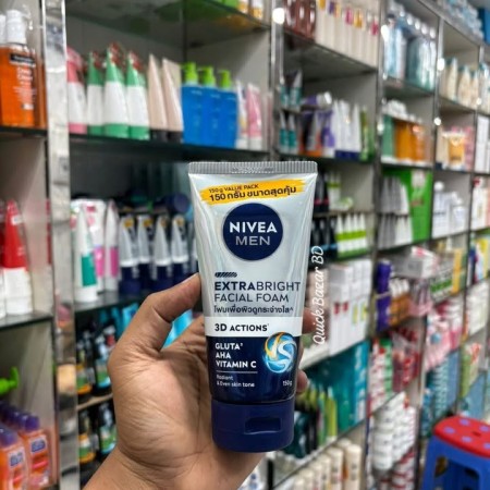 NIVEA MEN Extra Bright Facial Foam 3D Actions-150g