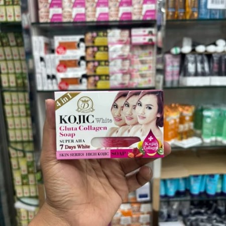 kojic white gluta collagen super aha soap 160g